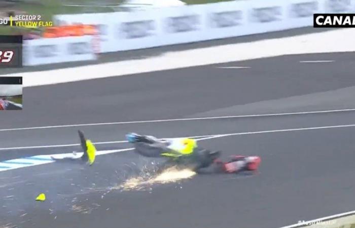 VIDEO. Spektakuläre Bilder des Unfalls beim australischen Moto GP Grand Prix zwischen Bezzecchi und Vinales