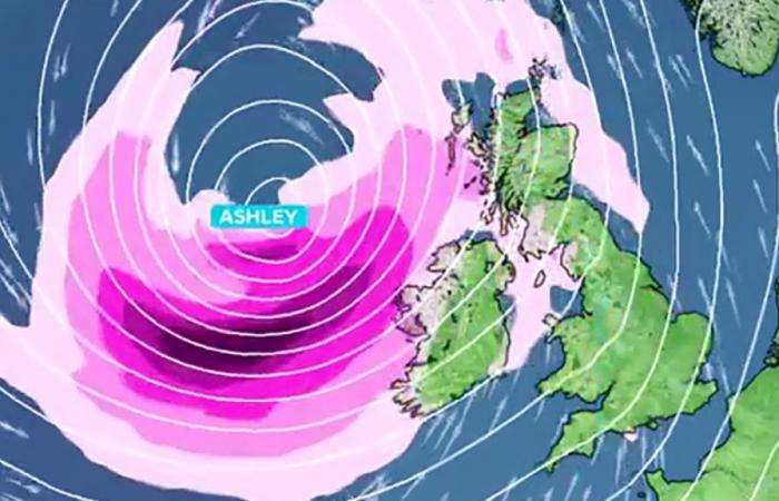 Sturm Ashley: Erster Sturm der Saison, der laut Wind und Regen an diesem Wochenende Großbritannien und Nordirland heimgesucht hat | Britische Nachrichten