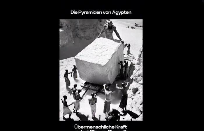 Dieses virale Video, das den Bau der ägyptischen Pyramiden zeigt, ist das Ergebnis künstlicher Intelligenz