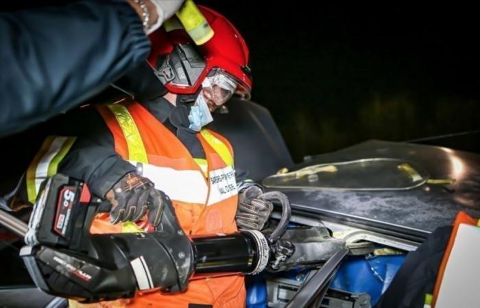 Ein Autofahrer wurde nach mehreren Überschlägen auf der A16 schwer verletzt