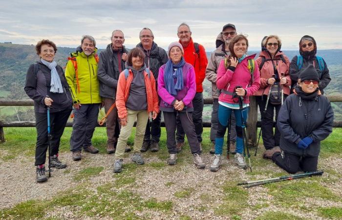 Lanuéjouls. Wanderer aus Arcachon im Aveyron