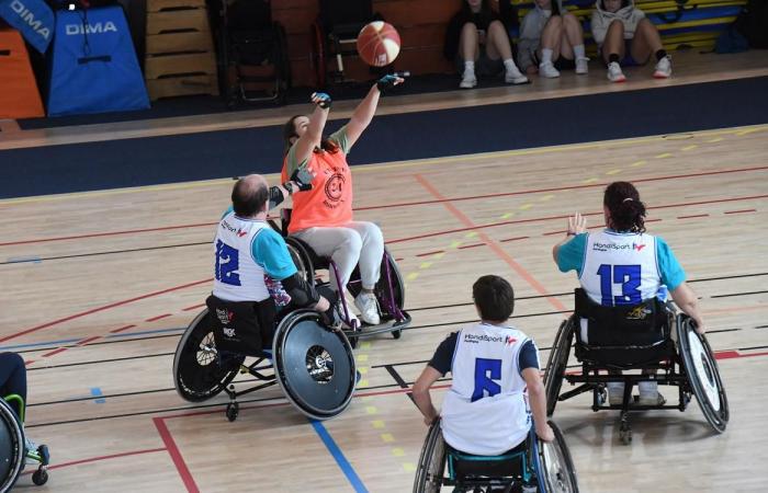 An diesem Sonntag wurde in der Dordogne ein verbindendes Rollstuhlbasketballturnier organisiert