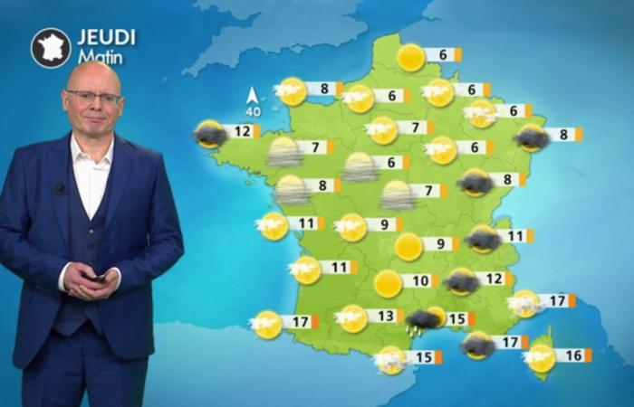 Wetter für Donnerstag, 24. Oktober: ein schöner, fast frühlingshafter Tag, Regenbeginn im Südosten