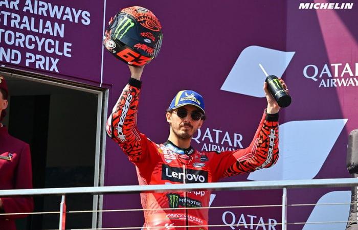 MotoGP Australia J3, Nachbesprechung Francesco Bagnaia (Ducati/3): „Hast du mir einen Gefallen getan?“ usw. (Gesamtheit)