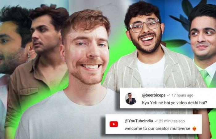 Carryminatis neuestes Video mit MrBeast mit beliebten Desi-Schöpfern bringt das Internet zum Erliegen: „Multiversum der YouTuber“