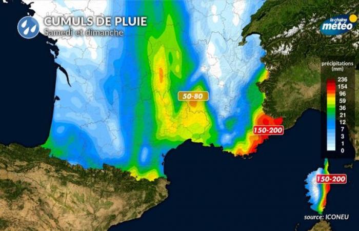 Schlechtes Wetter: Die PACA-Region ist an diesem Wochenende am stärksten bedroht