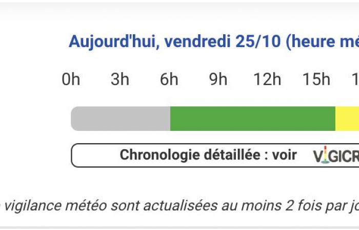 Für Hautes-Pyrénées, Pyrénées-Atlantiques, Haute-Garonne und Tarn-et-Garonne gilt an diesem Freitag, dem 25. Oktober, Alarmstufe Gelb