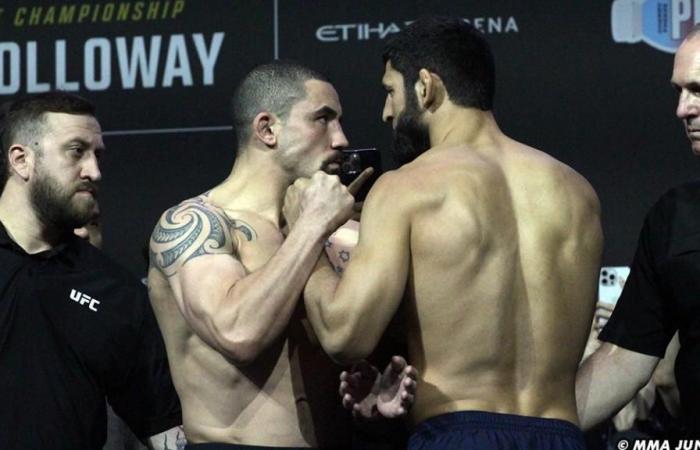 Khamzat Chimaev besiegte. Robert Whittaker bei UFC 308: Beste Fotos aus Abu Dhabi