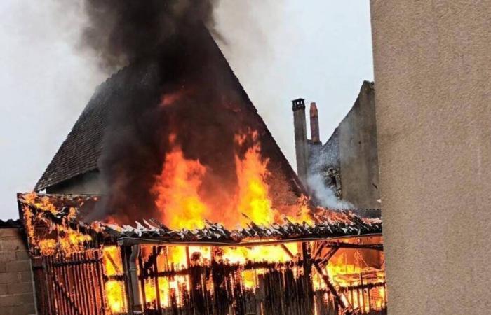 Ein städtischer Schuppen wurde durch einen Brand zerstört