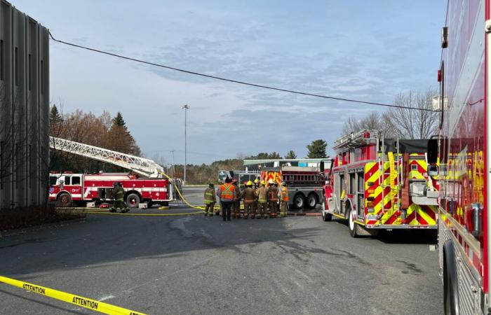 Brand in einer Cascades-Fabrik in Kingsey Falls