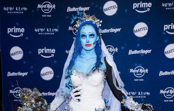 Heidi Klum kommt zur Halloween-Party 2024 im aufwendigen ET-Kostüm