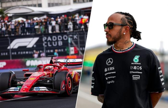 Lewis Hamilton behält die Leistung von Ferrari im Auge