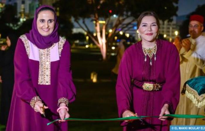 Kulturjahr Katar-Marokko 2024: Ihre Königliche Hoheit Prinzessin Lalla Hasnaa eröffnet in Begleitung von SE Sheikha Al Mayassa Bint Hamad Al-Thani den marokkanischen Pavillon „Dar Al Maghreb“ in Doha