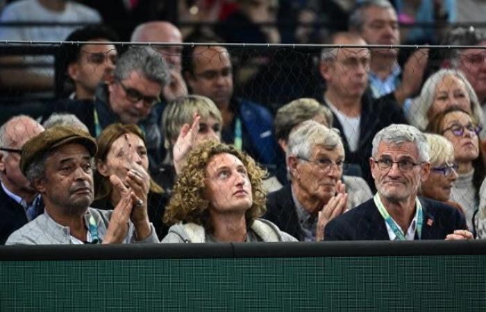 „Sehr gute Energie“ von Ugo Humbert, der sich im Halbfinale des Rolex Paris Masters qualifiziert hat, freut sich Yannick Noah