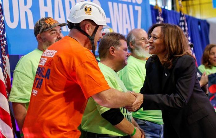 Kamala Harris und Donald Trump wetteifern um die Arbeiterwahl im „Rust Belt“