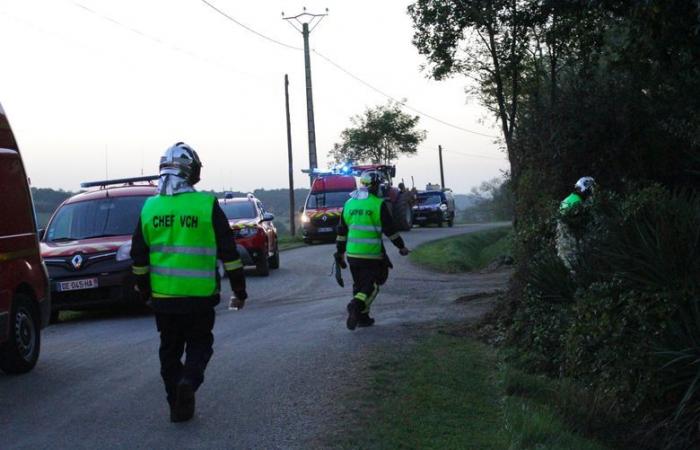 Auf einem Bauernhof im Gers bricht ein Großbrand aus, rund vierzig Feuerwehrleute sind im Einsatz