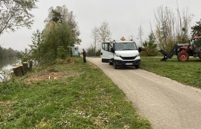 Der Marne-Tal-Radweg von Reuil nach Dormans ist im Bau