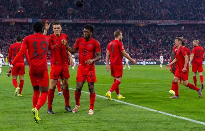 Harry Kane und Kingsley Coman haben Spaß gegen Union Berlin – Bundesliga – J9 – Bayern-Union Berlin (3-0)