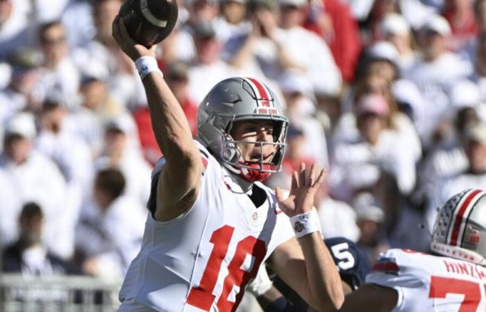 Will Howard wirft zwei Touchdowns und Ohio State Nr. 4 wehrt Penn State Nr. 3 mit 20-13 ab