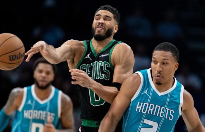 Grant Williams von den Hornets schied aus, nachdem er beim 124:109-Sieg der Celtics seinen ehemaligen Teamkollegen Jayson Tatum attackiert hatte