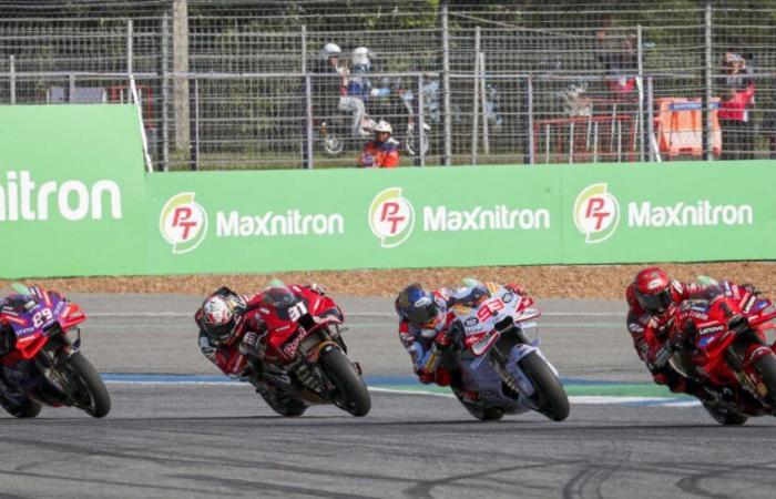 Francesco Bagnaia auf der Pole vor Jorge Martin, der Startaufstellung