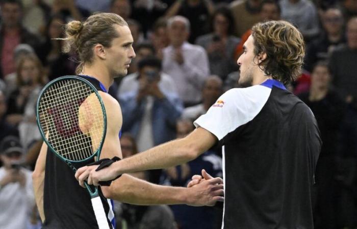 ATP – Rolex Paris Masters > Zverev, nach seinem Sieg gegen Tsitsipas: „Ich freue mich, dass er das über mich sagt. Das ist ein sehr großes Kompliment von ihm, also danke ich ihm dafür.“