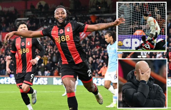 Bournemouth 2 Man City 1: Guardiola und Co. versetzten nach der überraschenden ersten Premier-League-Niederlage seit 11 Monaten einen schweren Titelverlust