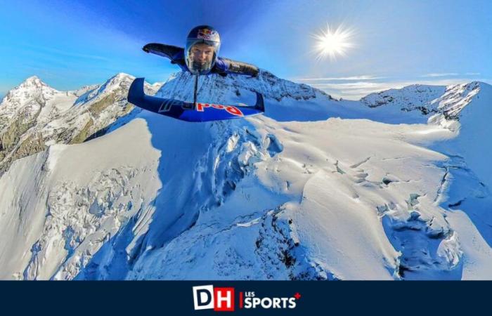 Peter Salzmann verschiebt mit einem revolutionären Wingsuit die Grenzen des menschlichen Fliegens und stellt in der Schweiz drei Weltrekorde auf