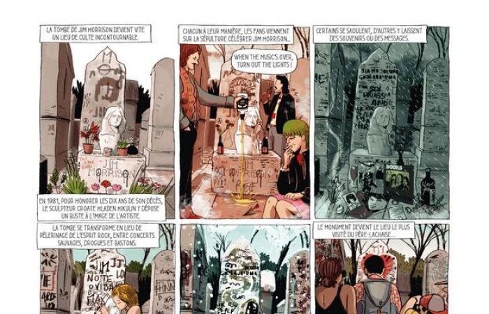 Legenden, Berühmtheiten, ungewöhnliche Bestattungen … Entdecken Sie die Geheimnisse von Père-Lachaise in Comics