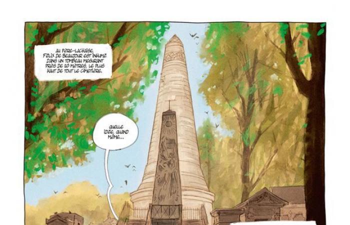 Legenden, Berühmtheiten, ungewöhnliche Bestattungen … Entdecken Sie die Geheimnisse von Père-Lachaise in Comics