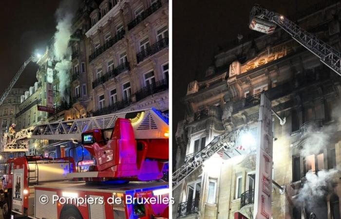 Ein Brand verwüstet ein Hotel im Zentrum von Brüssel: Es könnte kriminellen Ursprungs sein