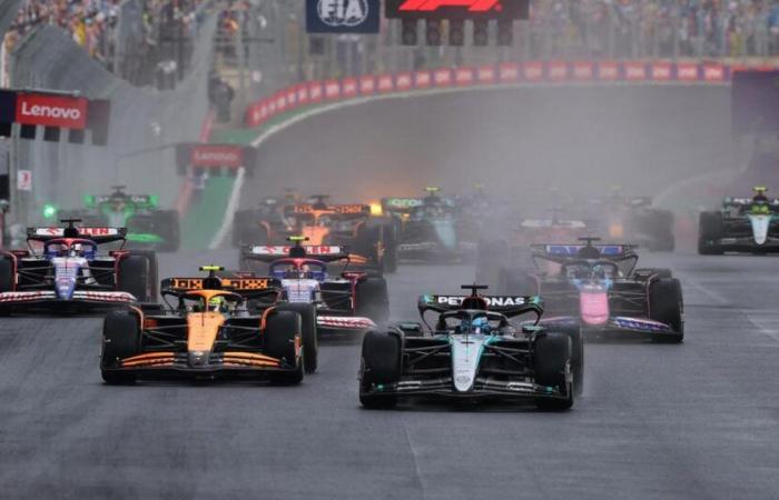 LIVE – Formel 1: Russell überrascht Norris am Start, Verstappen kommt im Regen beim GP von Brasilien zurück