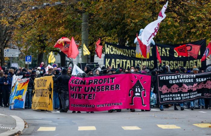 Demonstration in Winterthur: Mehrere Hundert Personen protestierten gegen Wohnungsnot