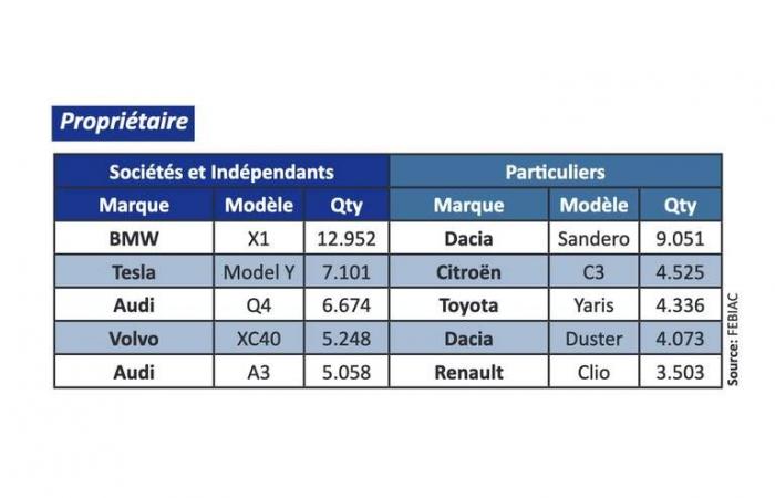 Analyse: die beliebtesten Autos in Belgien (2024)