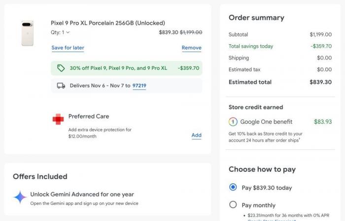 Die 30 % Rabatt-Aktion für Google Pixel 9 Pro, auf die Sie gewartet haben, ist da