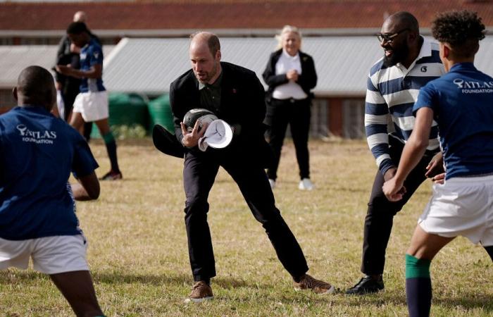 In Kapstadt kam es zu Zwischenrufen von Prinz William während eines Rugbyspiels