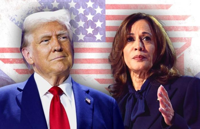 Verfolgen Sie die ersten Ergebnisse des Duells zwischen Donald Trump und Kamala Harris