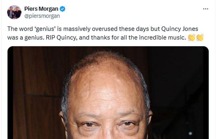 Piers Morgan würdigt Quincy Jones rührend