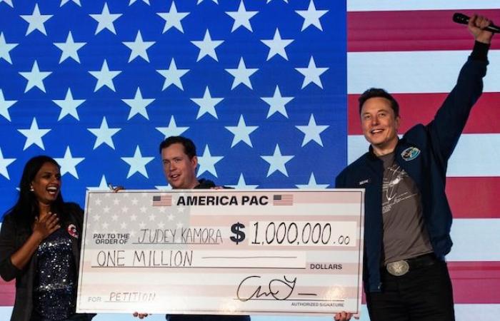 Elon Musk kann mit seiner Pro-Trump-Lotterie täglich 1 Million Dollar verschenken