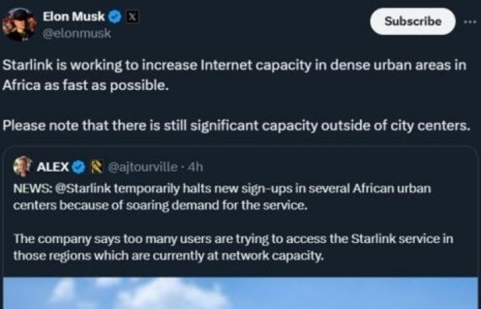 Elon Musk erklärt, warum Starlink in Accra und anderen afrikanischen Städten „ausverkauft“ ist