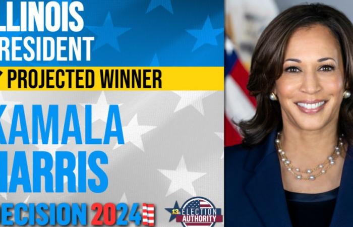 AP: Kamala Harris gewinnt die 19 Wahlmännerstimmen von Illinois | Ihre 13. Wahlbehörde: Entscheidung 2024