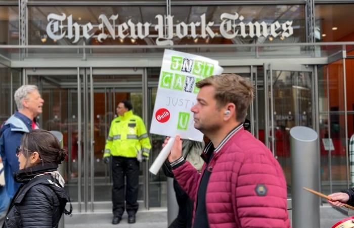 Der Streik der Technikarbeiter der New York Times dauert bis zum Wahltag