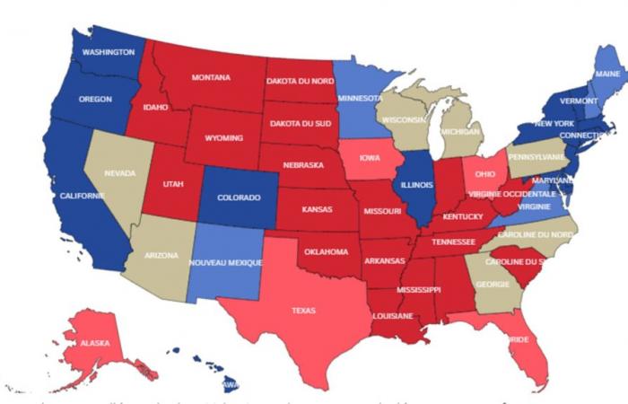 Amerikanische Präsidentschaftswahlen: Die Karte, um zu verstehen, wie Donald Trump oder Kamala Harris die Wahl gewinnen können