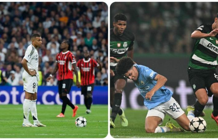 Champions League: Real Madrid steht nach der Niederlage gegen den AC Mailand mit dem Rücken zur Wand, Manchester City kassiert eine Ohrfeige bei Sporting