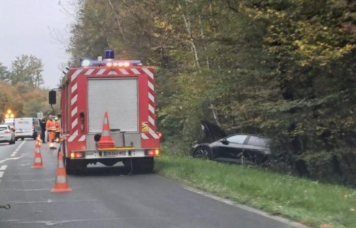 Zwei Autos landen im Graben, um einen Frontalzusammenstoß auf dieser Straße in der Oise zu vermeiden