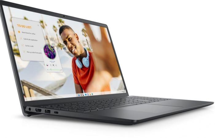 Aktion 429 € Dell Inspiron 15 3535, preiswerter dünner und leichter Laptop-PC 15″ 120 Hz Full HD Schwarz Nomadic 7 Stunden unter AMD Ryzen 5 mit schnellem 512 GB SSD-Speicher