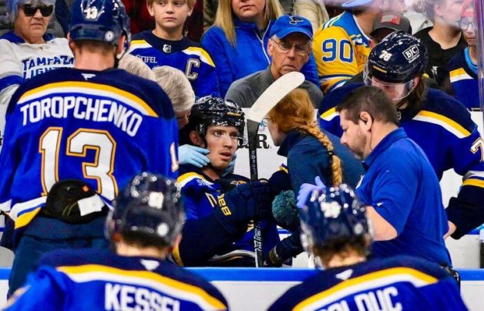 NHL: Erschreckende Bilder in St-Louis: Er bricht bei seiner Rückkehr auf die Bank zusammen