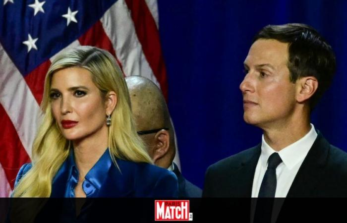 Amerikanische Wahl: das verschlossene Gesicht von Ivanka Trump, anwesend auf der Bühne während der Rede ihres Vaters