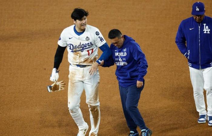 Shohei Ohtani beendete die World Series mit einer schweren Verletzung