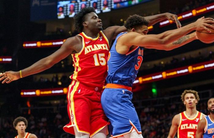 Die Knicks fallen mit einer 121:116-Niederlage gegen die Hawks auf den zweiten Platz in Folge zurück